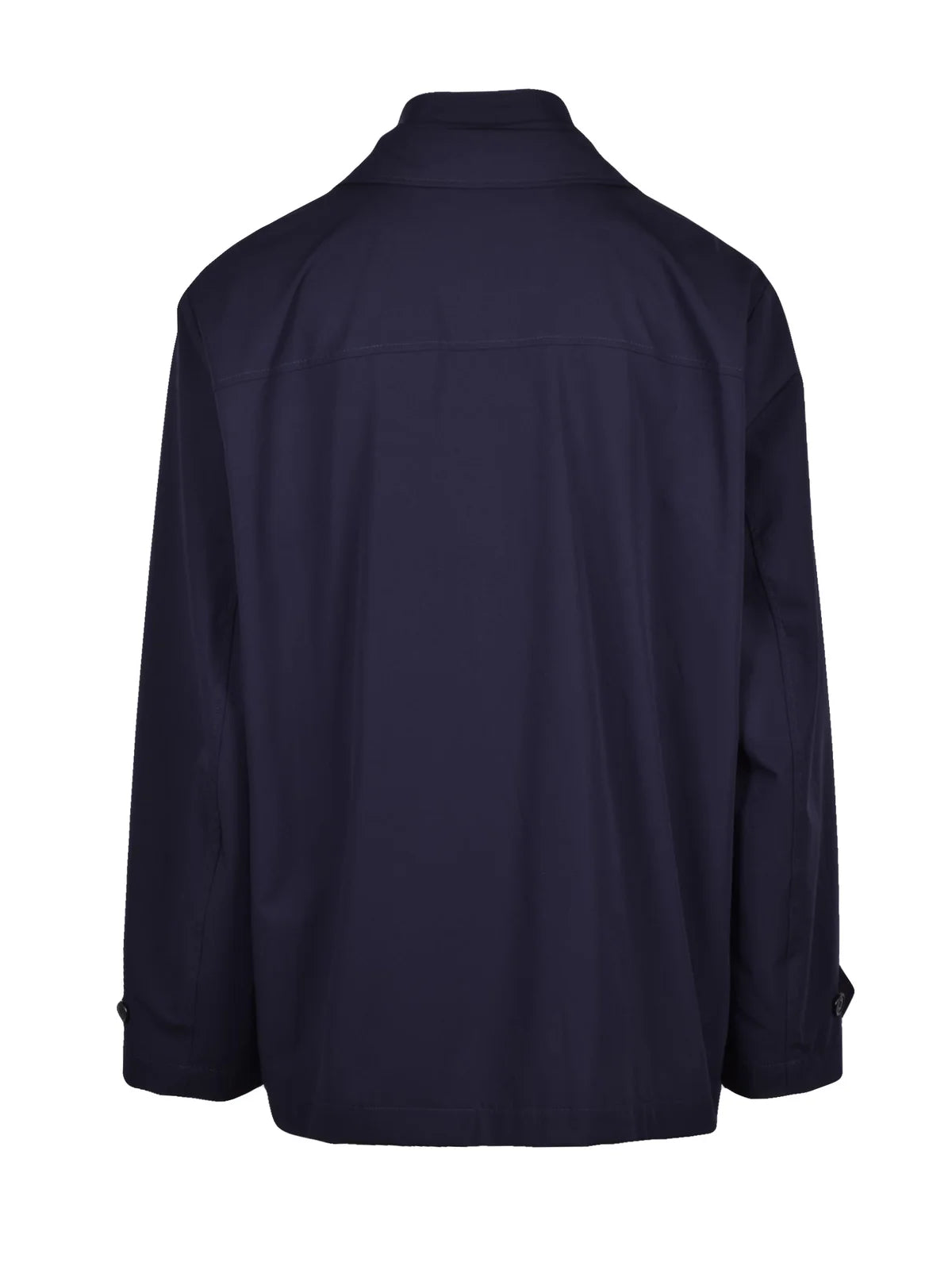 Midnight Blue Polyamide Elastane Overcoat