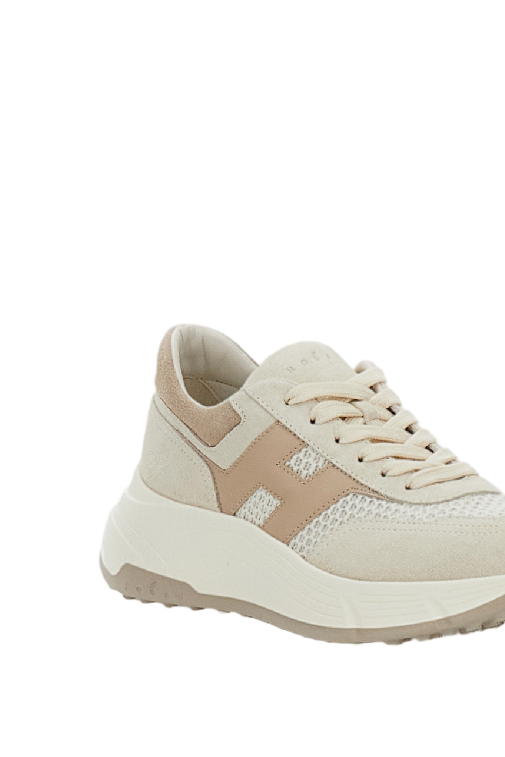 Beige Low-Top Sneakers with Minimalist Design