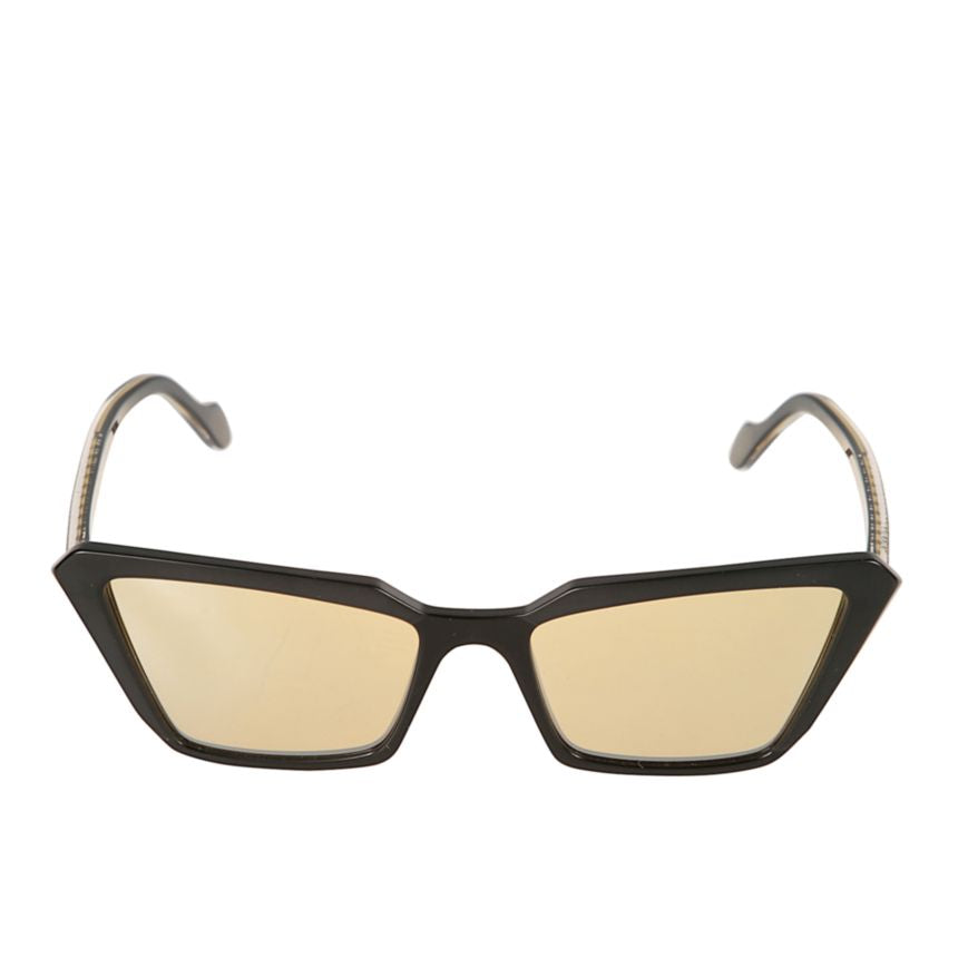 Butterfly Glamour-S Bold Geometric Sunglasses with Textured Gold Accents