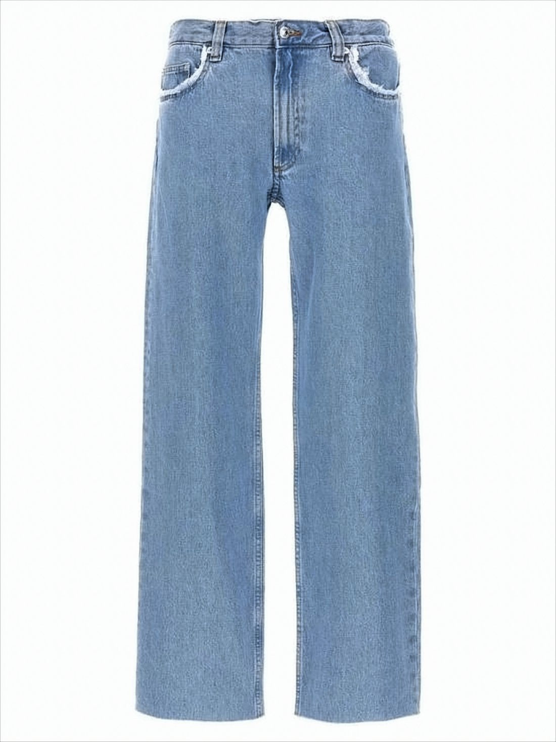 Light Blue Distressed Denim Pants