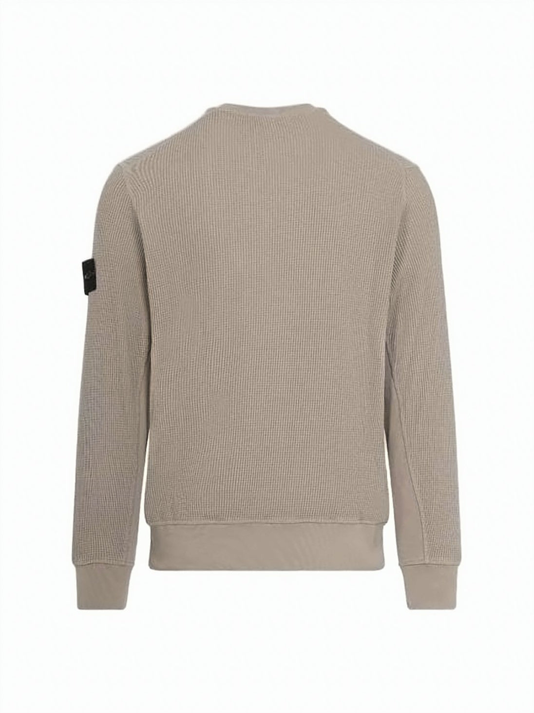 Textured Waffle Knit Long-Sleeve Shirt