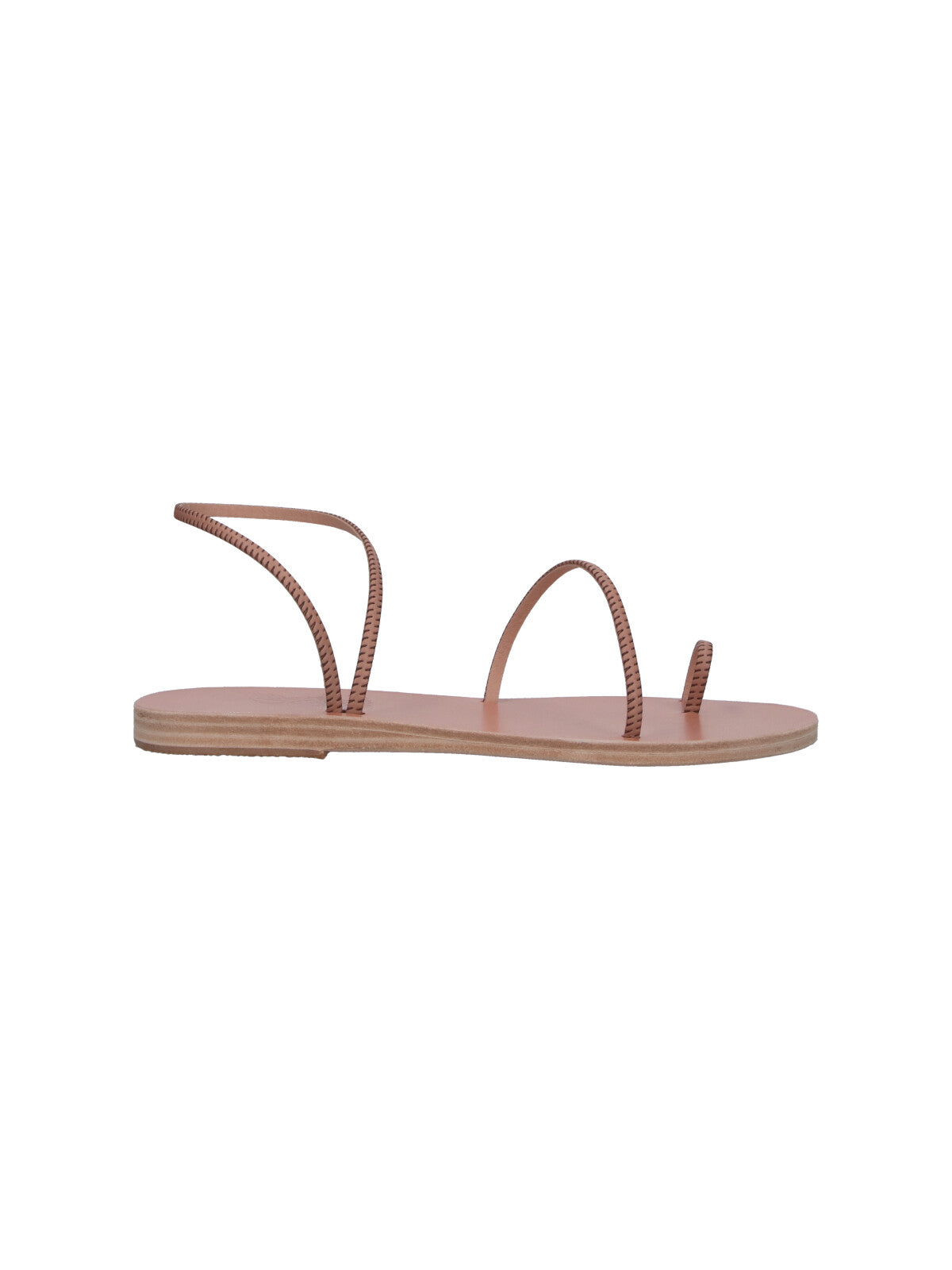 Brown Eleftheria Braided Strap Leather Sandals