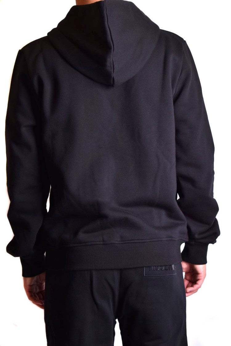 Black Cotton Jacket With Hood