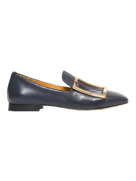 Blue Nappa Leather Moccasin