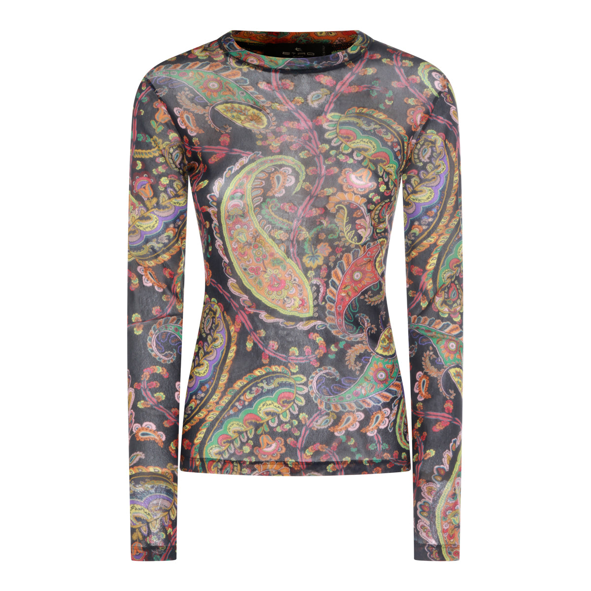Multicolor Printed Long-Sleeve Top