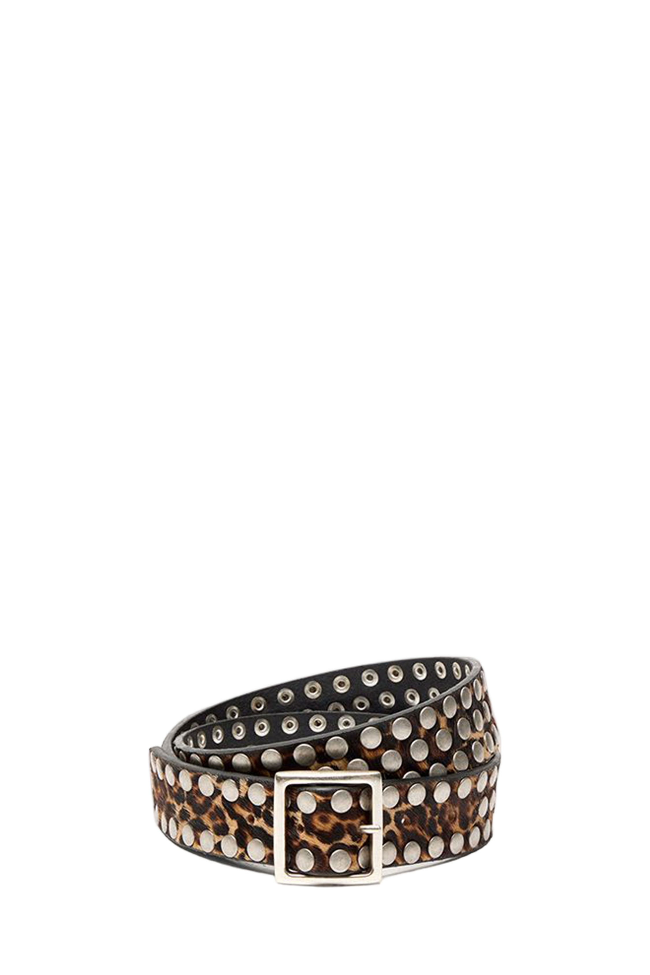 Animal Print Leather Belt