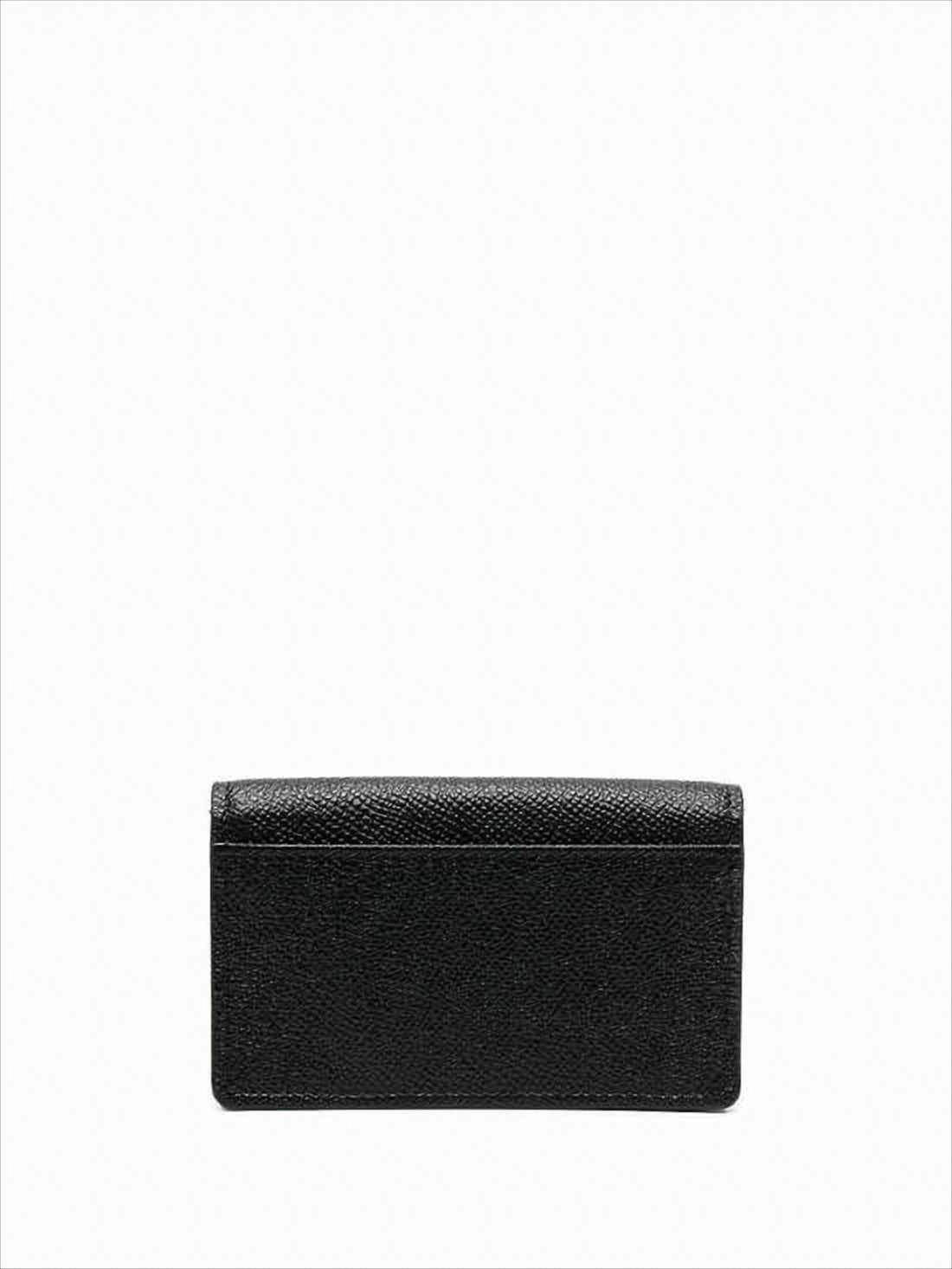 Textured Black Calf Leather Wallet