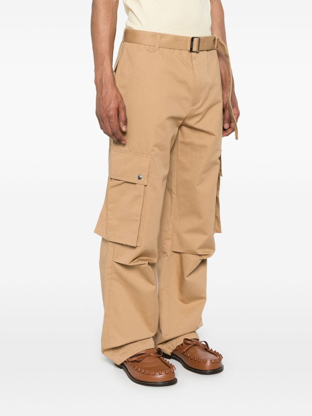 Loose-Fitting Camel Brown Shorts