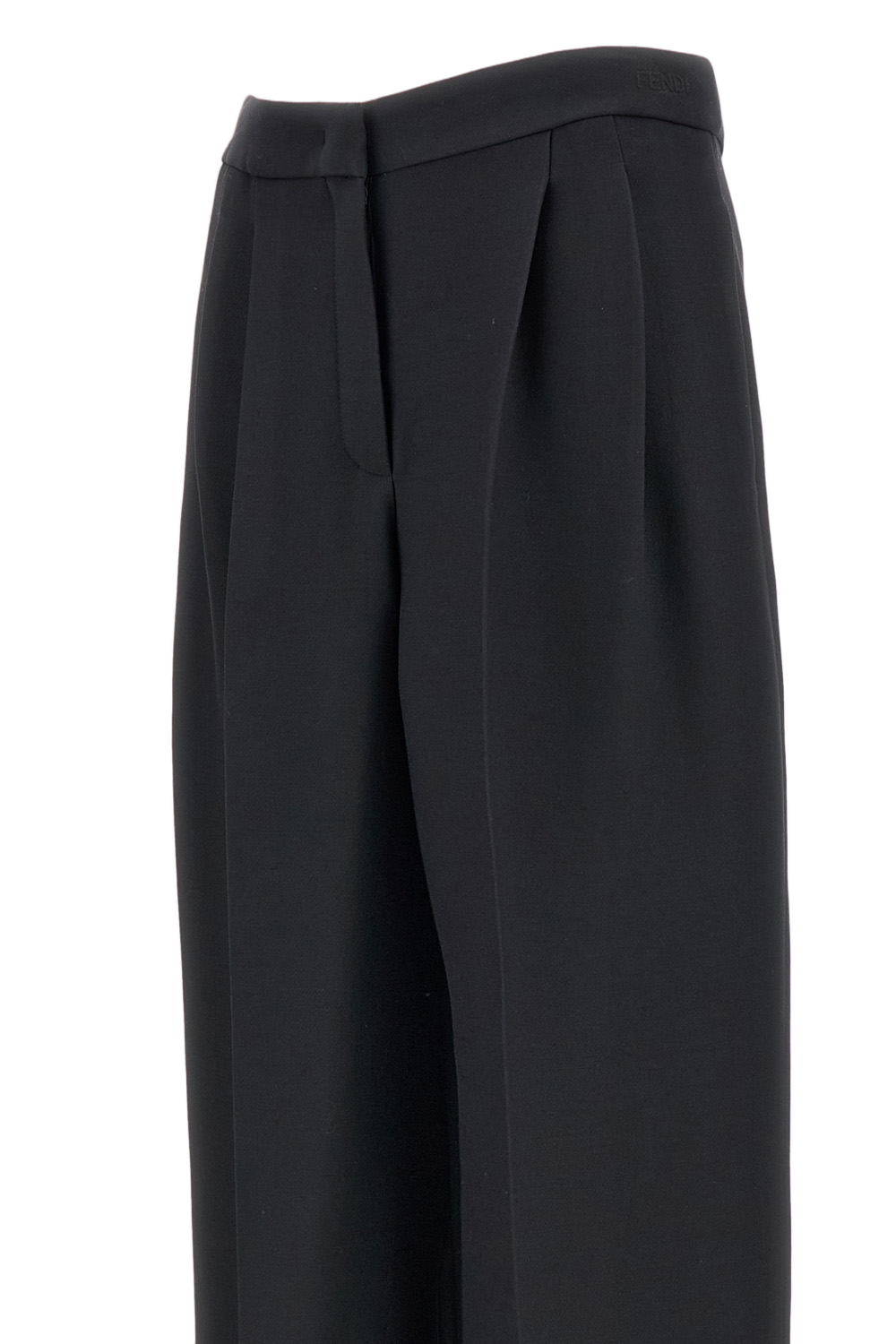 Straight-Leg Tailored Trousers with Contrast Piping