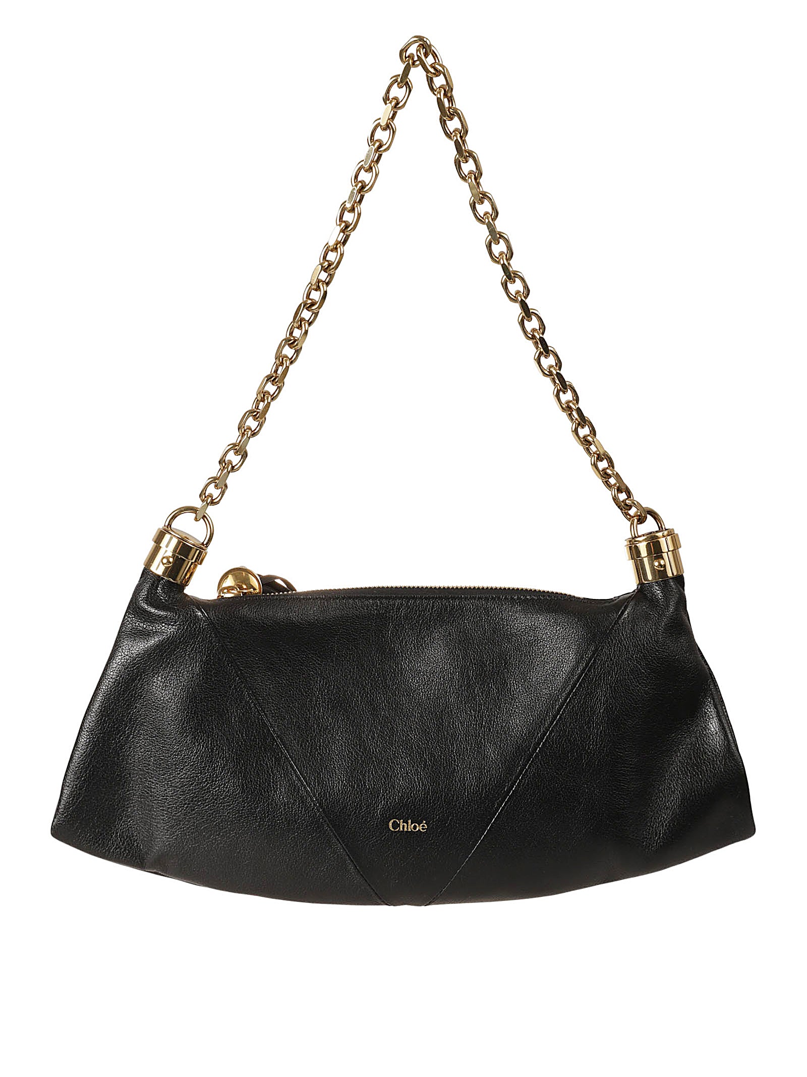 Top Zip Leather Bag