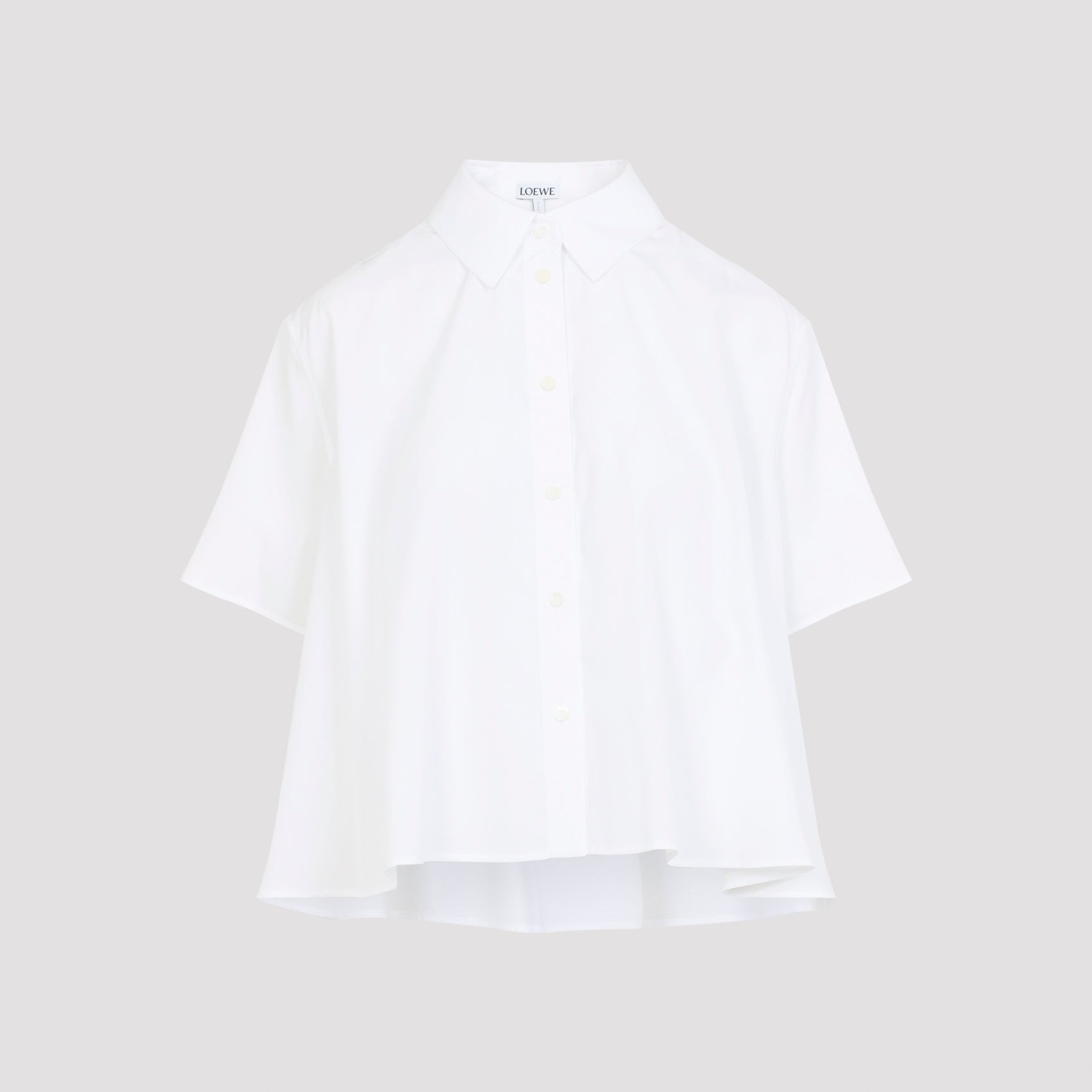 Short-Sleeved Button-Down Shirt With Classic Collar