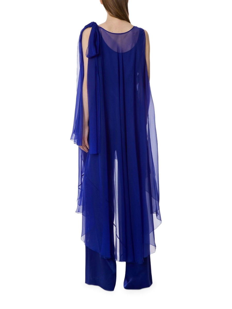 Silk Jumpsuit with Sheer Overlay