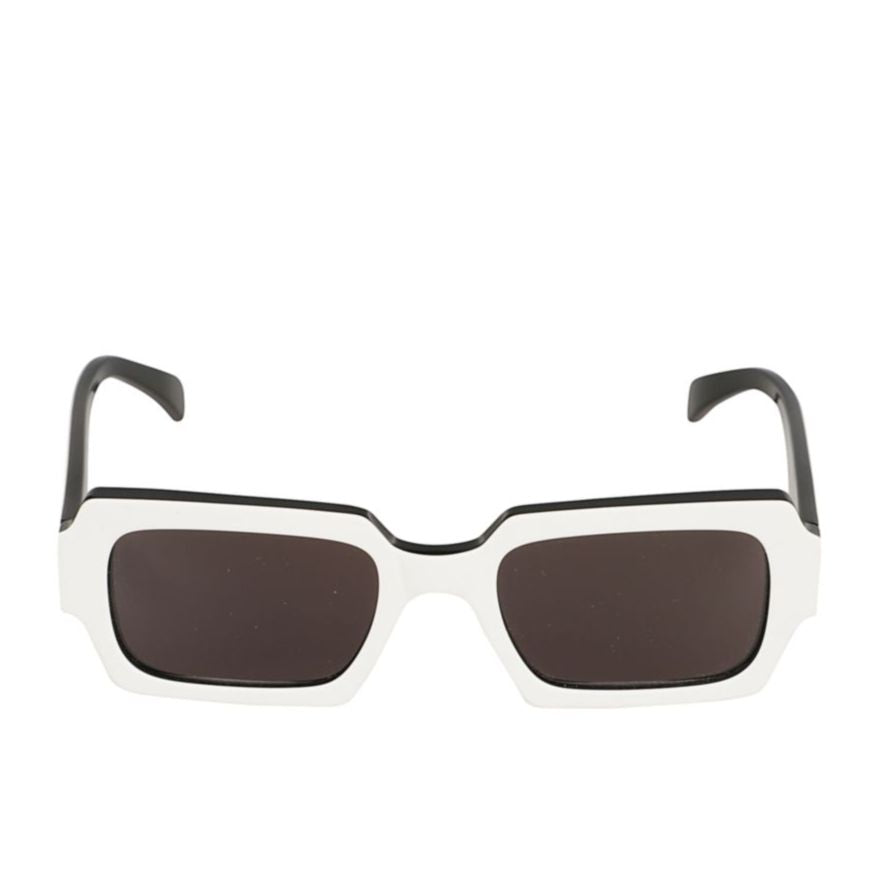 Evy Two-Tone Rectangular Sunglasses with Asymmetrical Design
