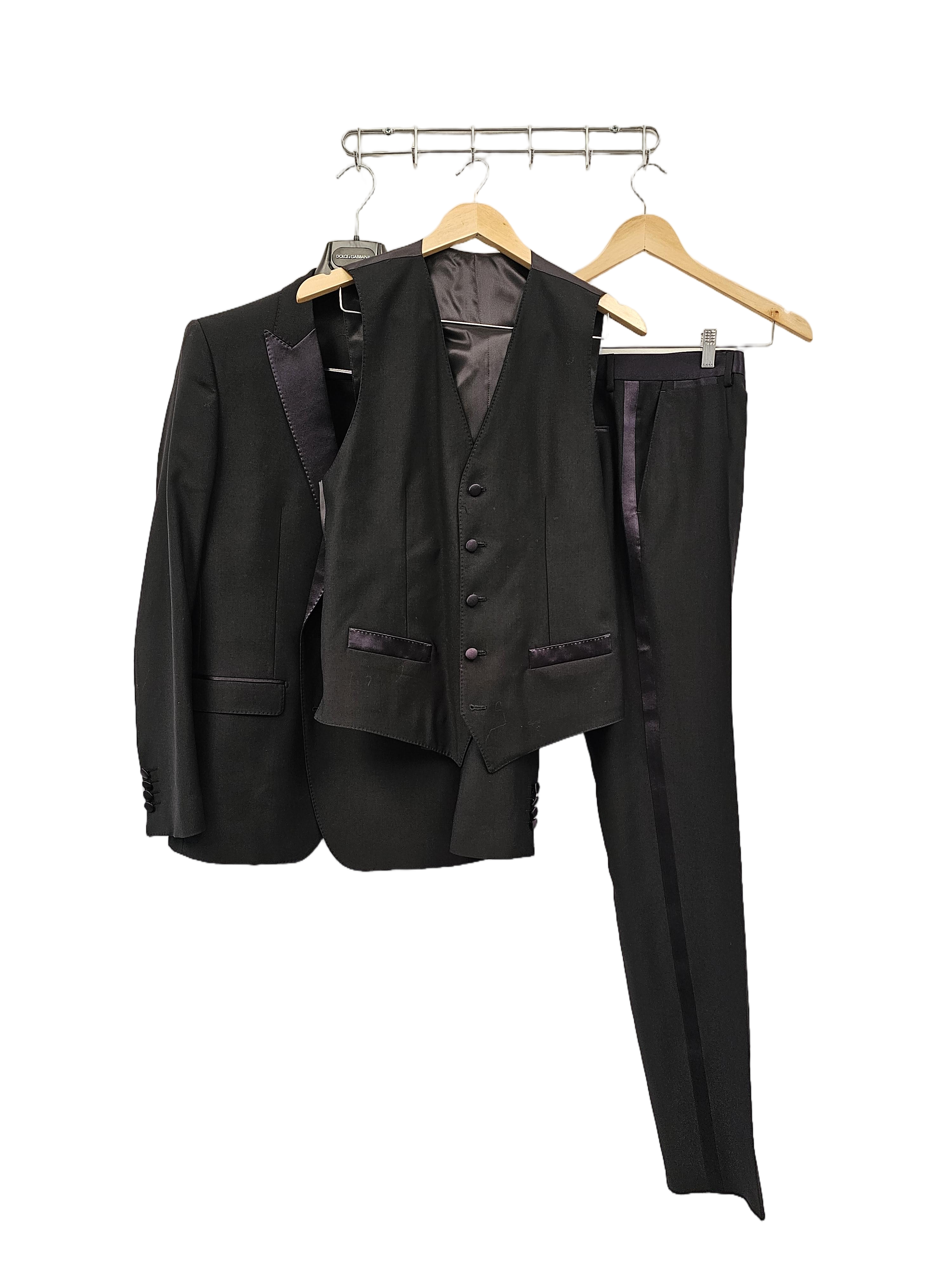 Tailored Black Suit with Matching Vest