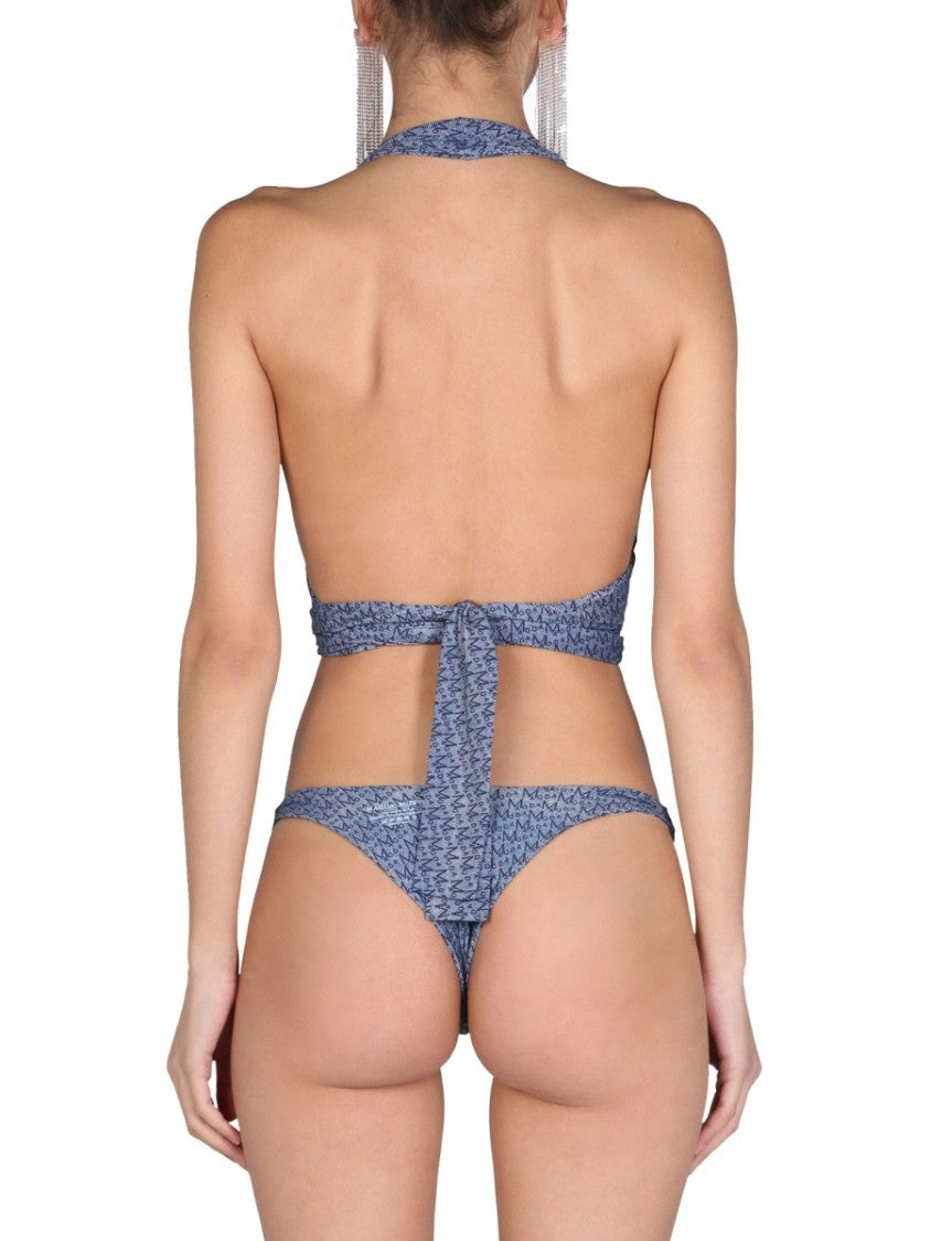 Bikini Top With All Over Logo