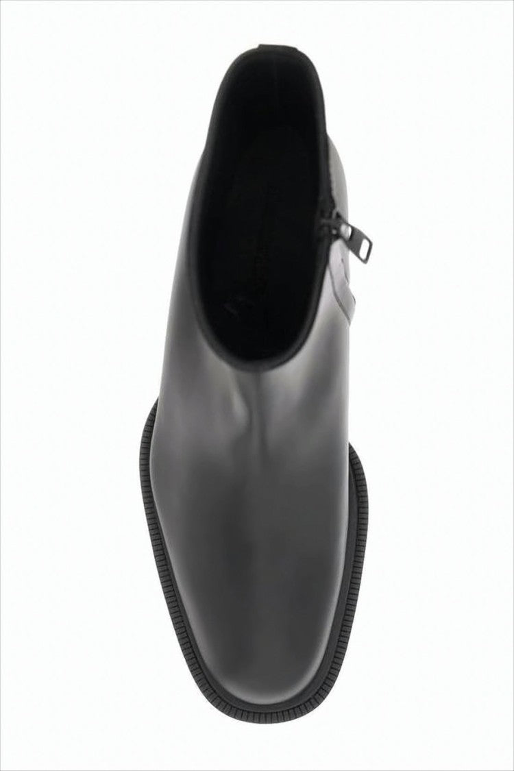 Smooth Leather Ankle Boots with Minimalist Design