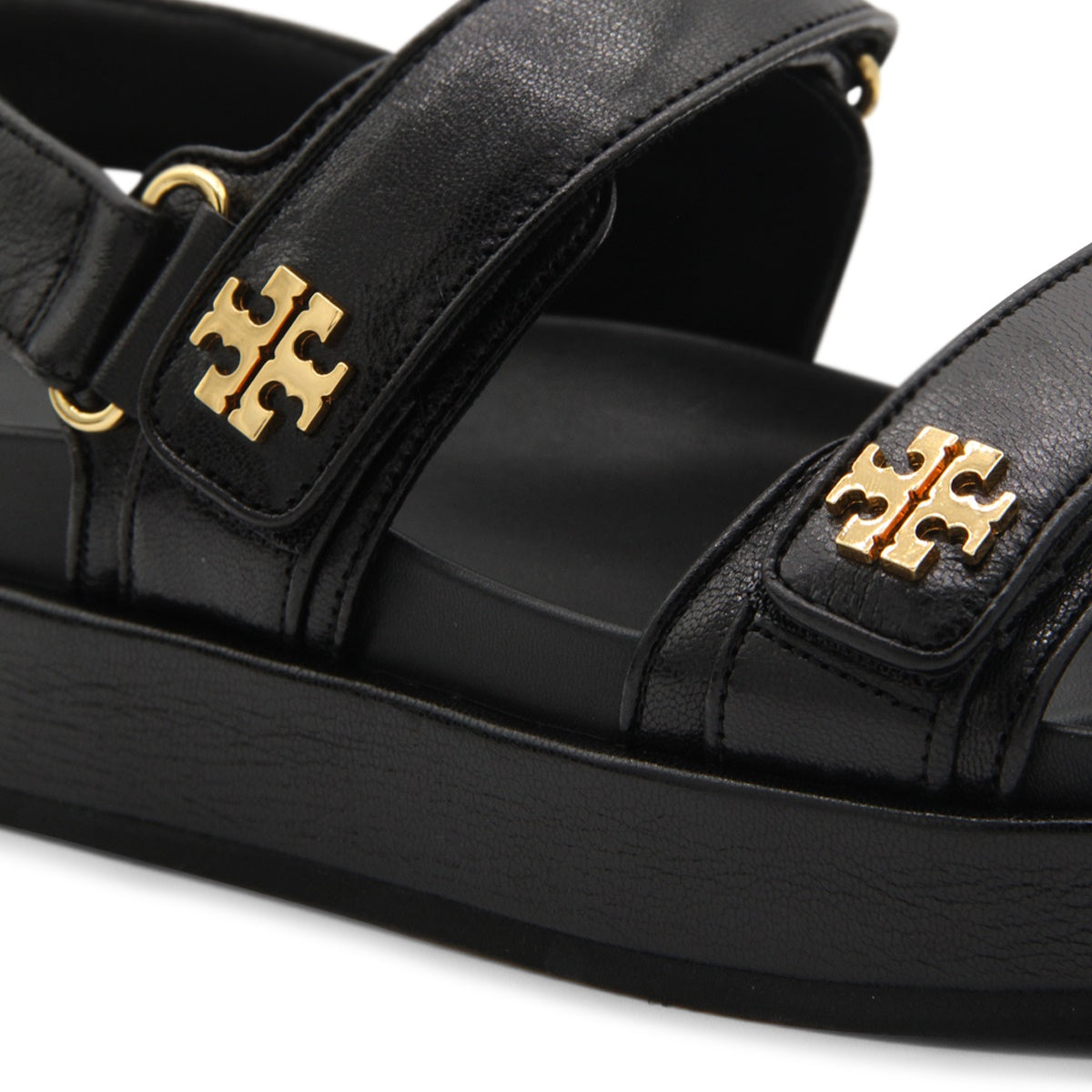 Black Leather Kira Sports Sandals