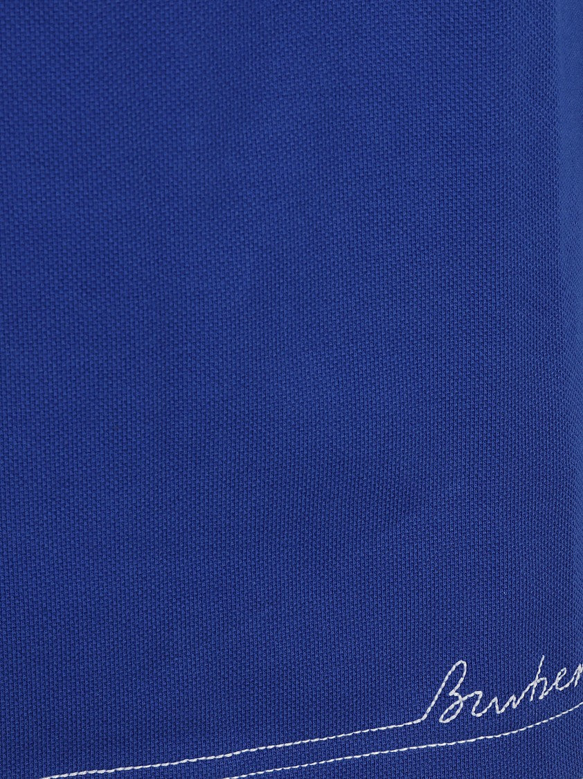 Structured Collar Polo Shirt With Three-Button Placket