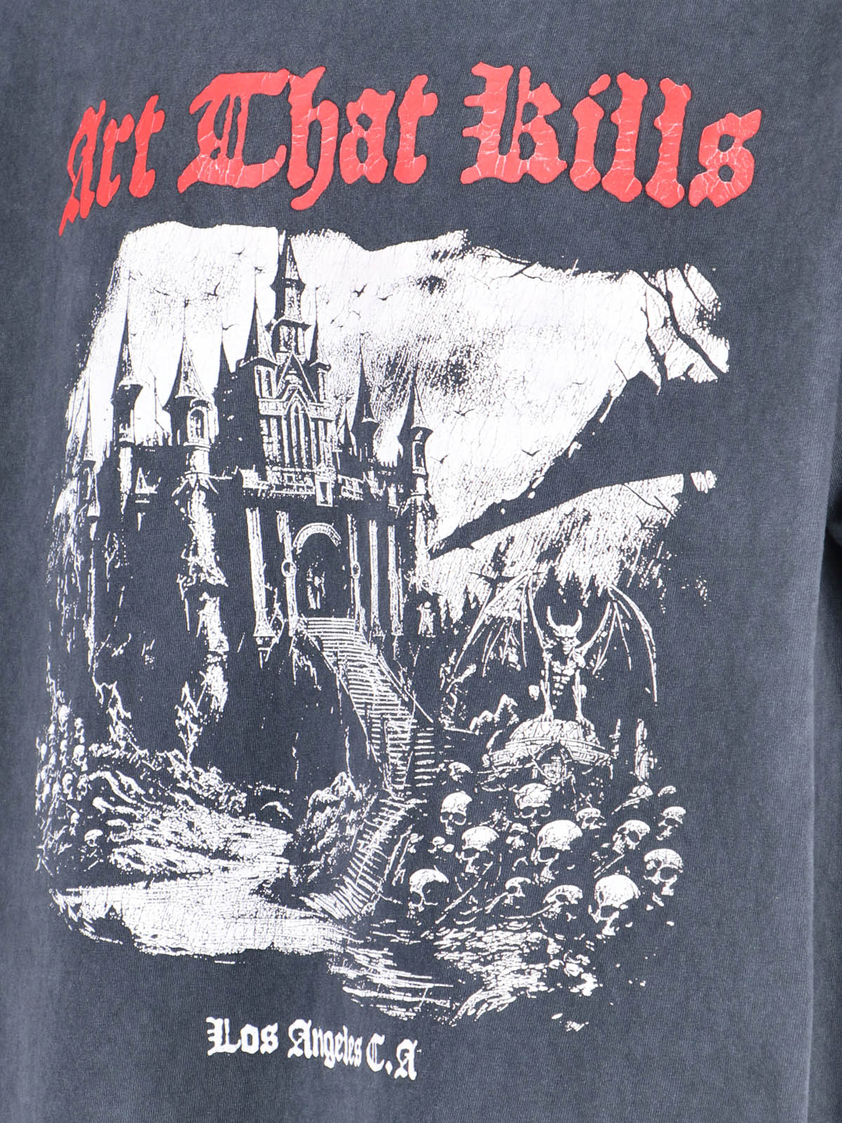 Worn Black Graphic T-Shirt