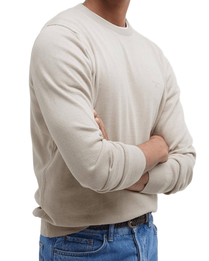Tailored Pima Cotton Sweater With Brand Embroidery