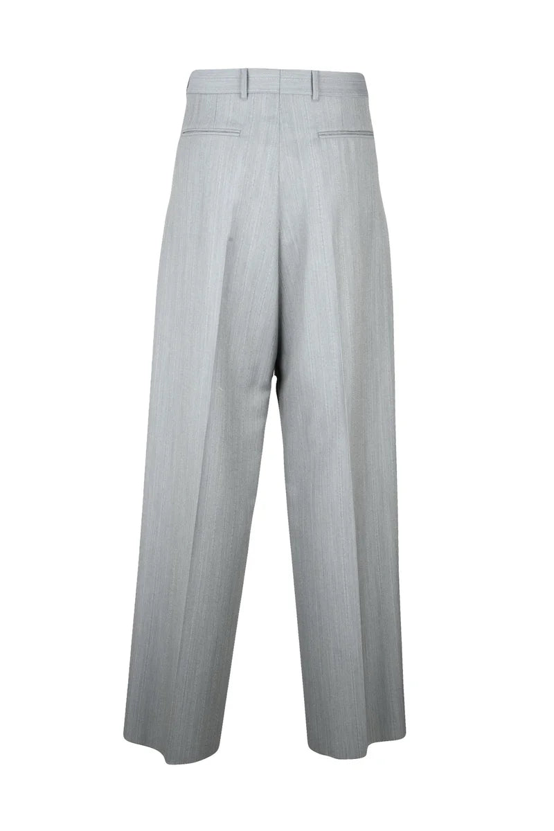 Classic Mohair Wool Trousers - Grey