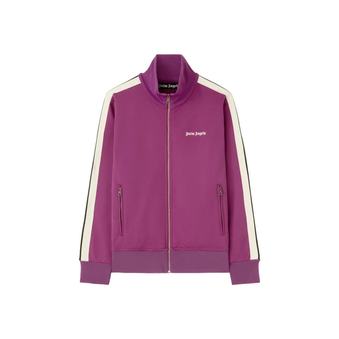 Purple Track Sweatshirt With Embroidered Logo