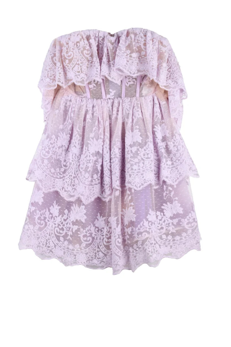 Mini Dress Polyamide Cotton - Wisteria