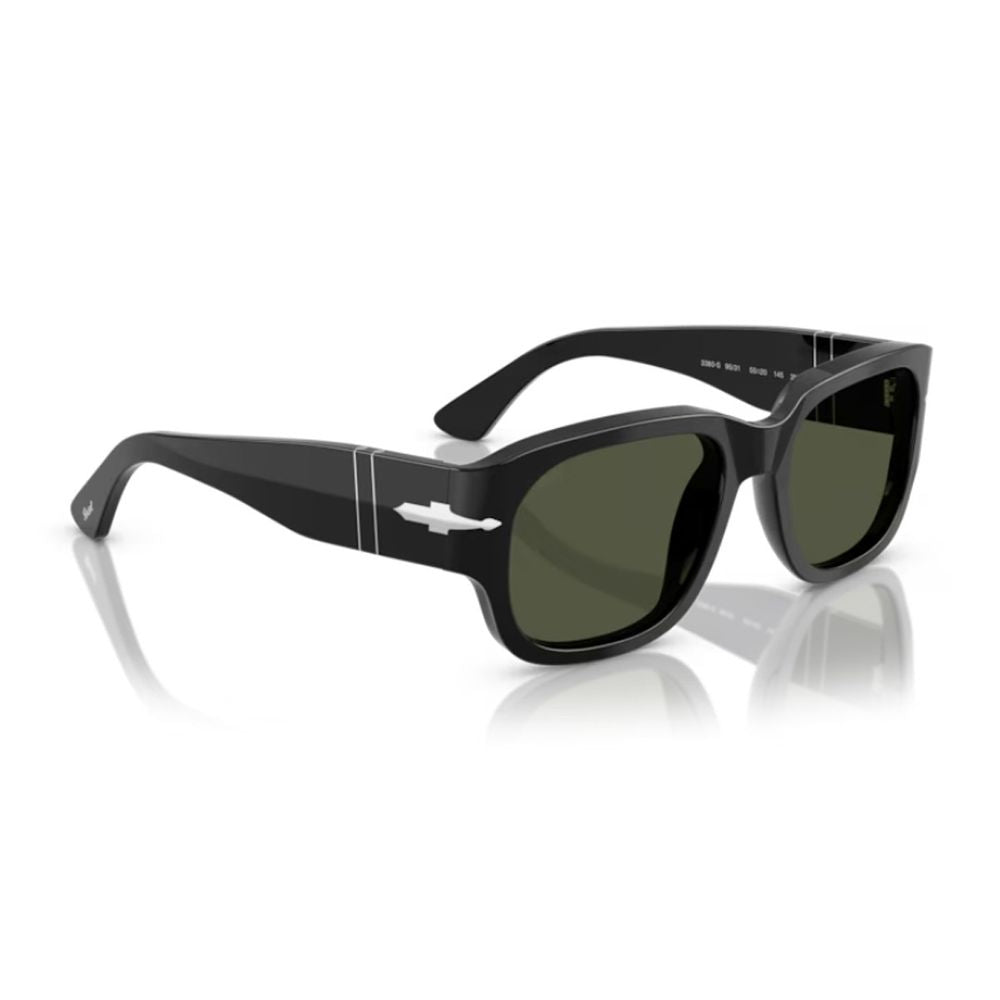 Po3380S Square Black Acetate Sunglasses