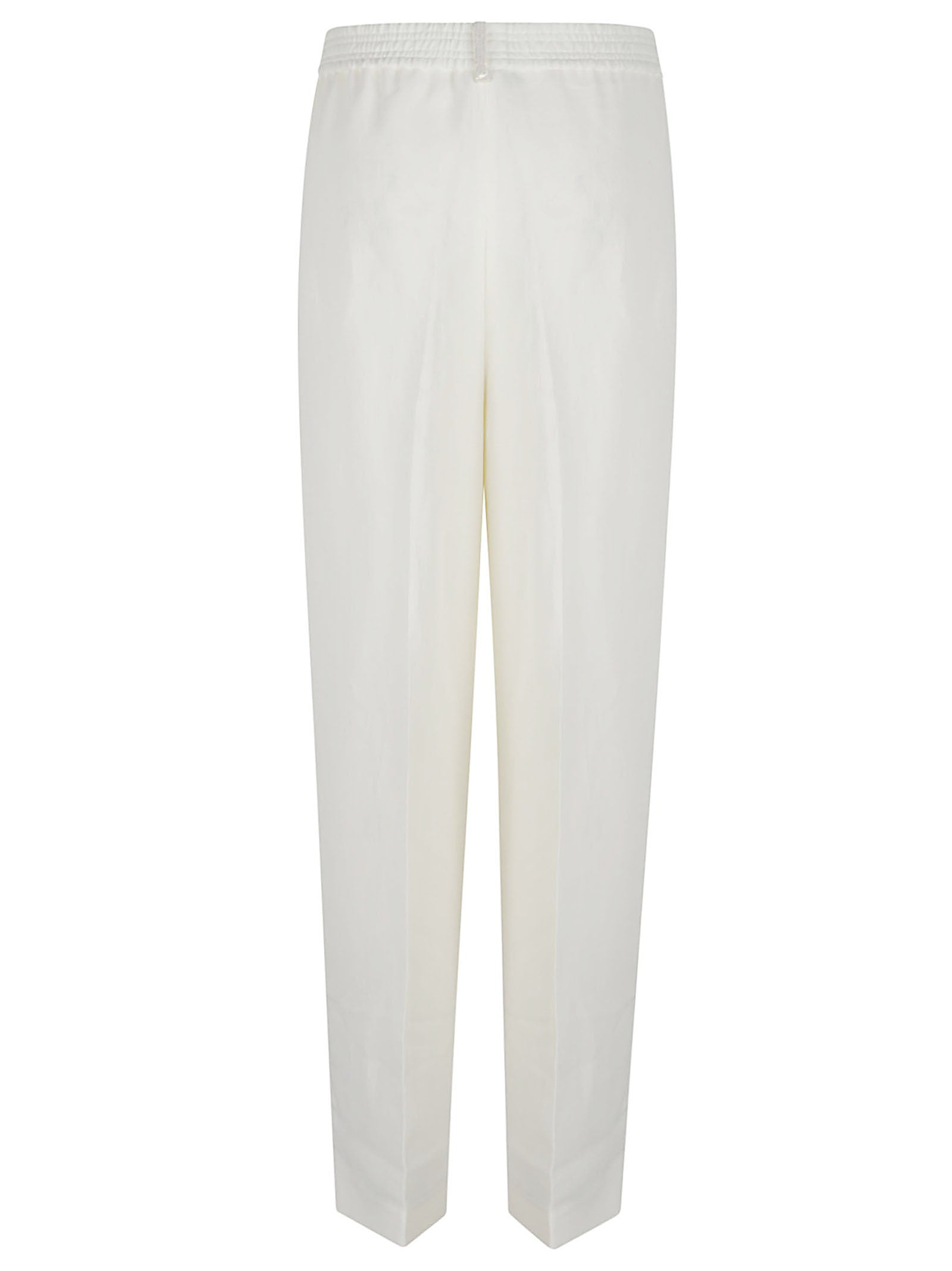 Relaxed-Fit Straight Leg Trousers with Subtle Front Creases