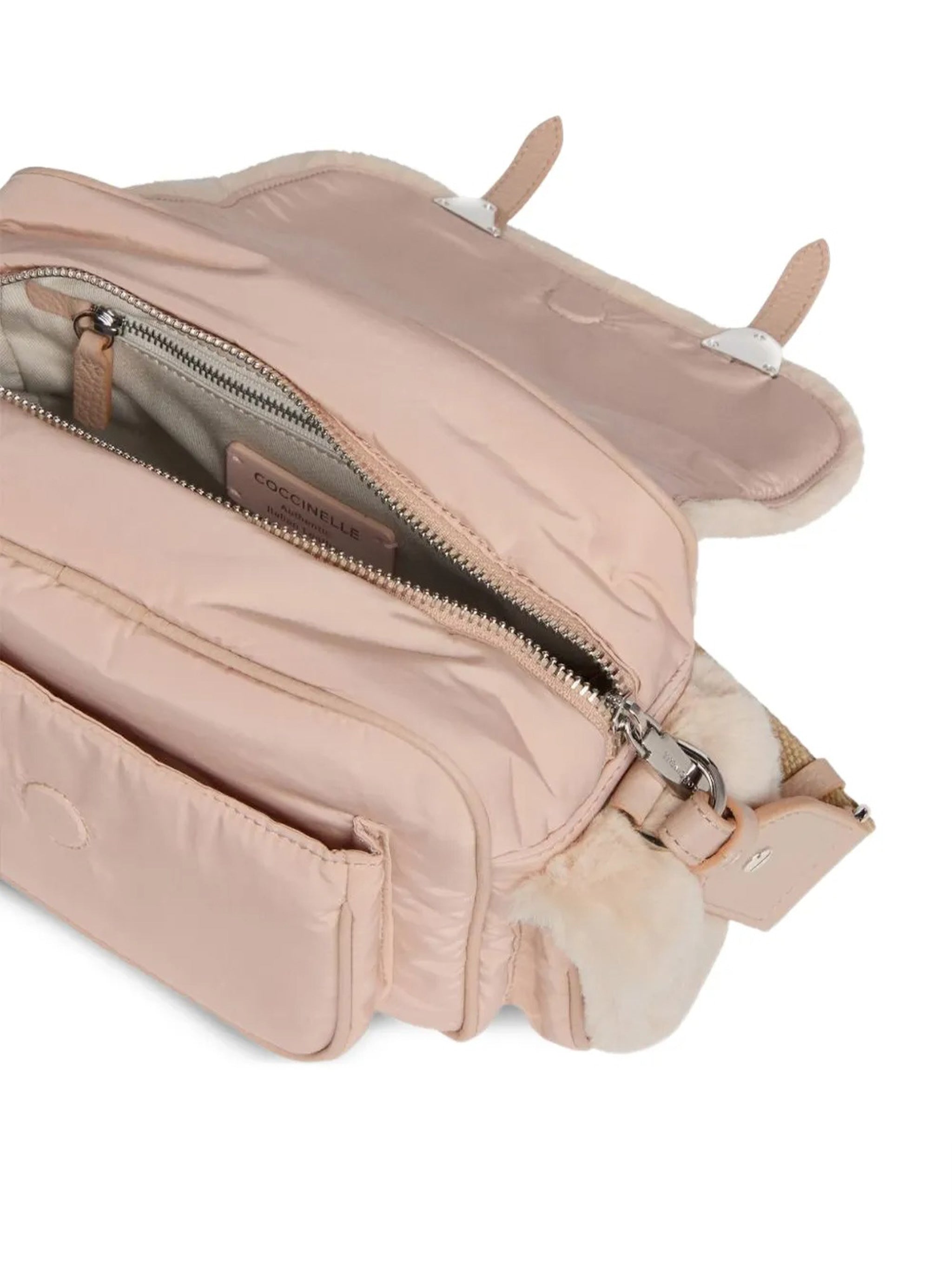 Campus Plush Flap Nylon Shoulder Bag