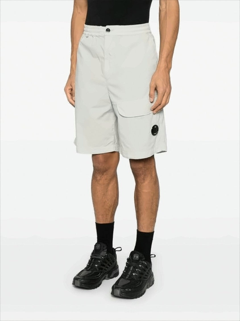 Relaxed Fit Mid-Thigh Shorts with Signature Lens Detail