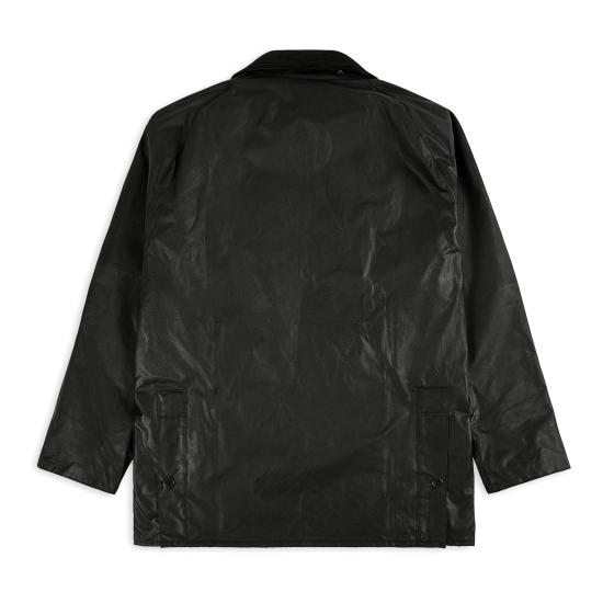 Matte Finish Waxed Cotton Jacket With Corduroy Collar