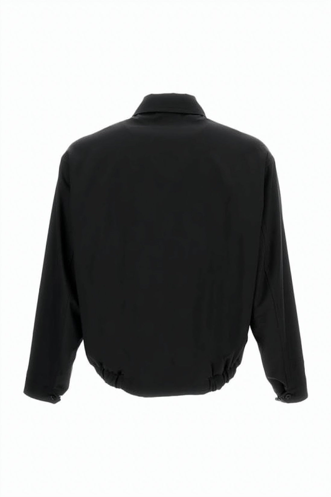 Black Minimalist Wool Slightly Cropped Jacket