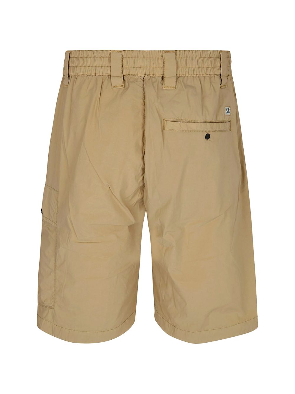 Loose-Fit Beige Bermudas With Adjustable Drawstring