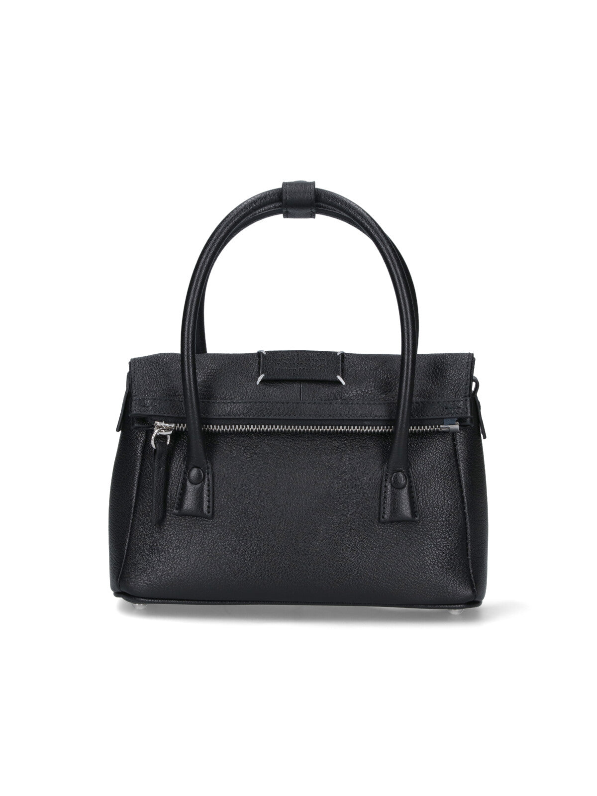 Rectangular Black Sheepskin Leather Tote