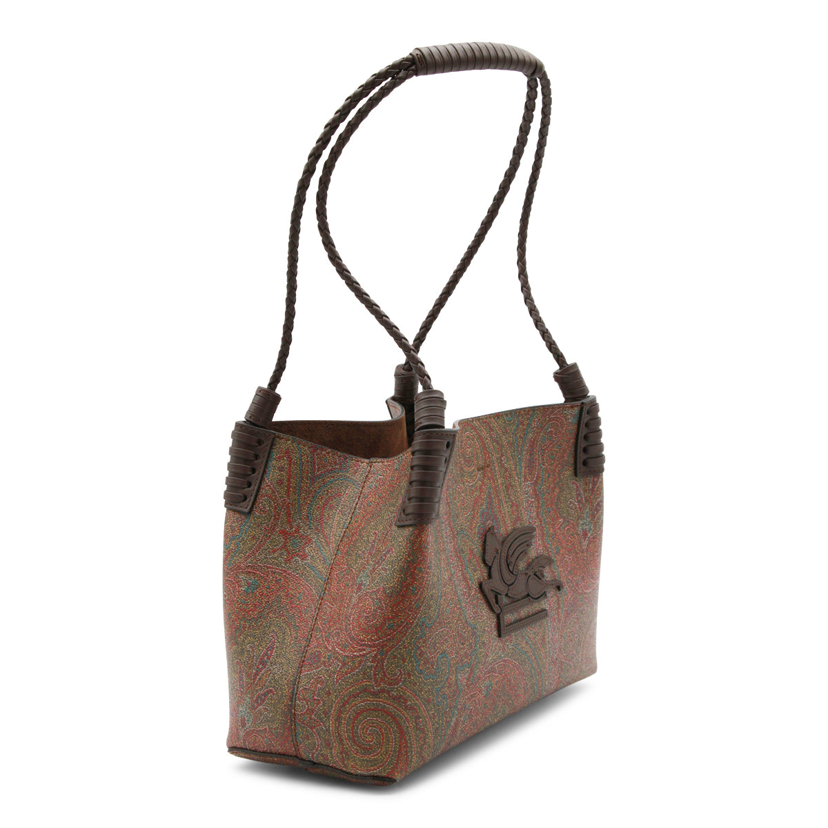 Torebka typu tote w brązowy wzór