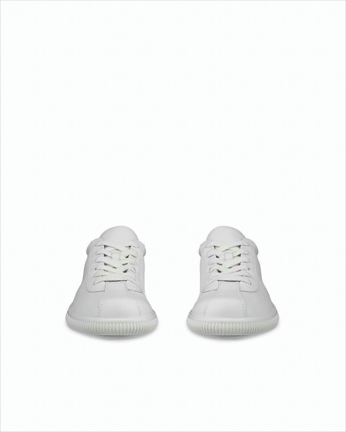 Low-Top White Sneakers with Smooth Leather