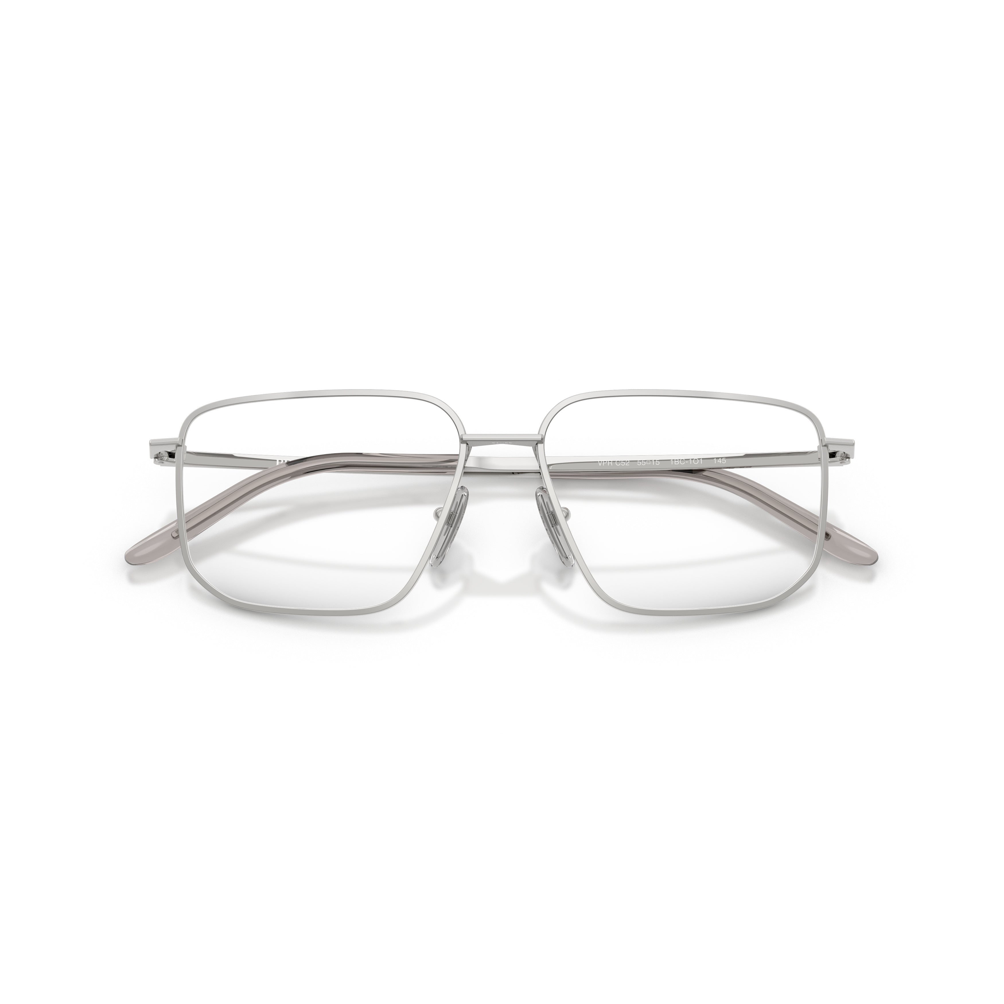 0pr C52v Rectangular Silver Metal Frame Eyeglasses