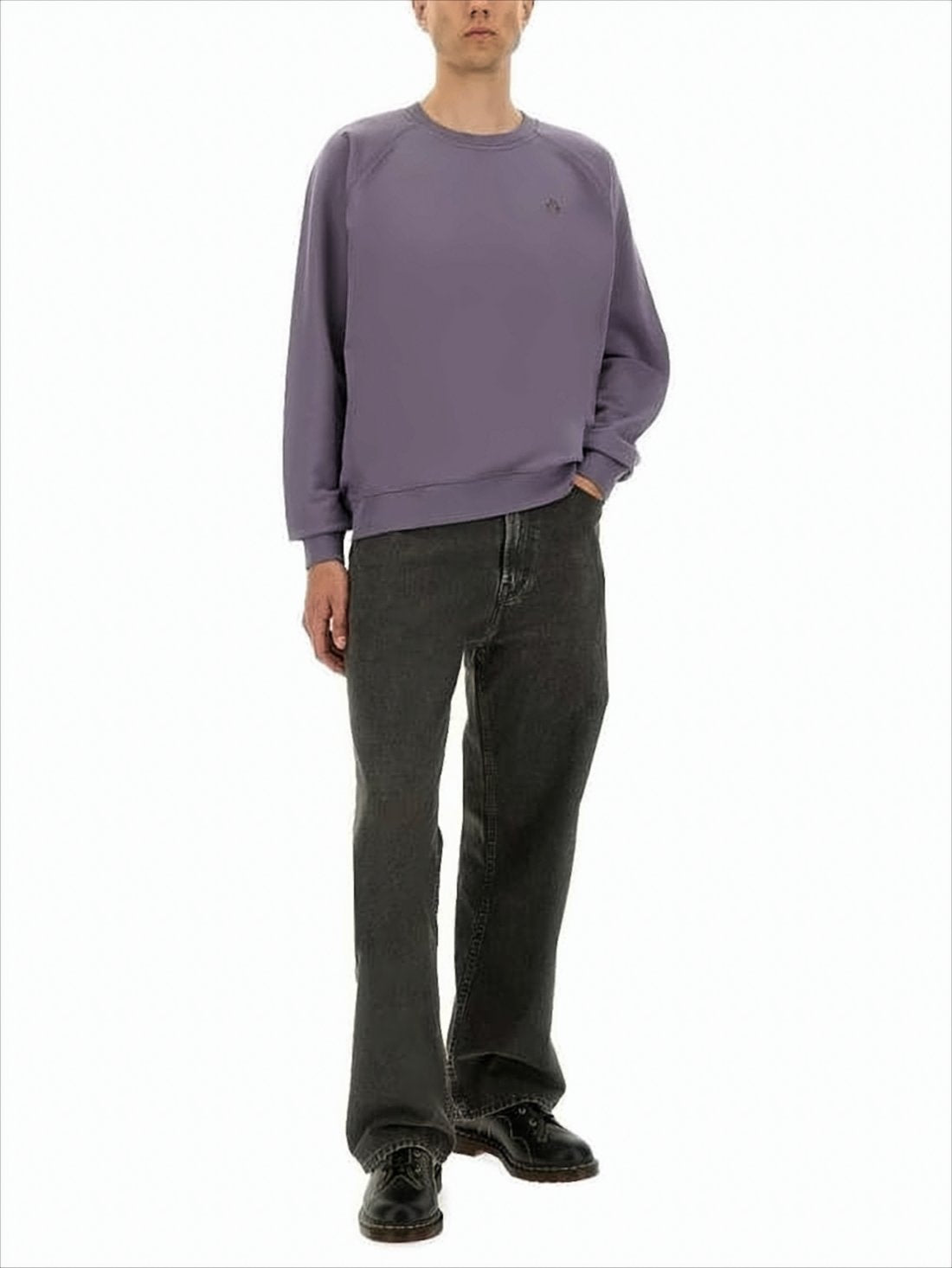 Relaxed Fit Long-Sleeve T-Shirt with Embroidered Logo