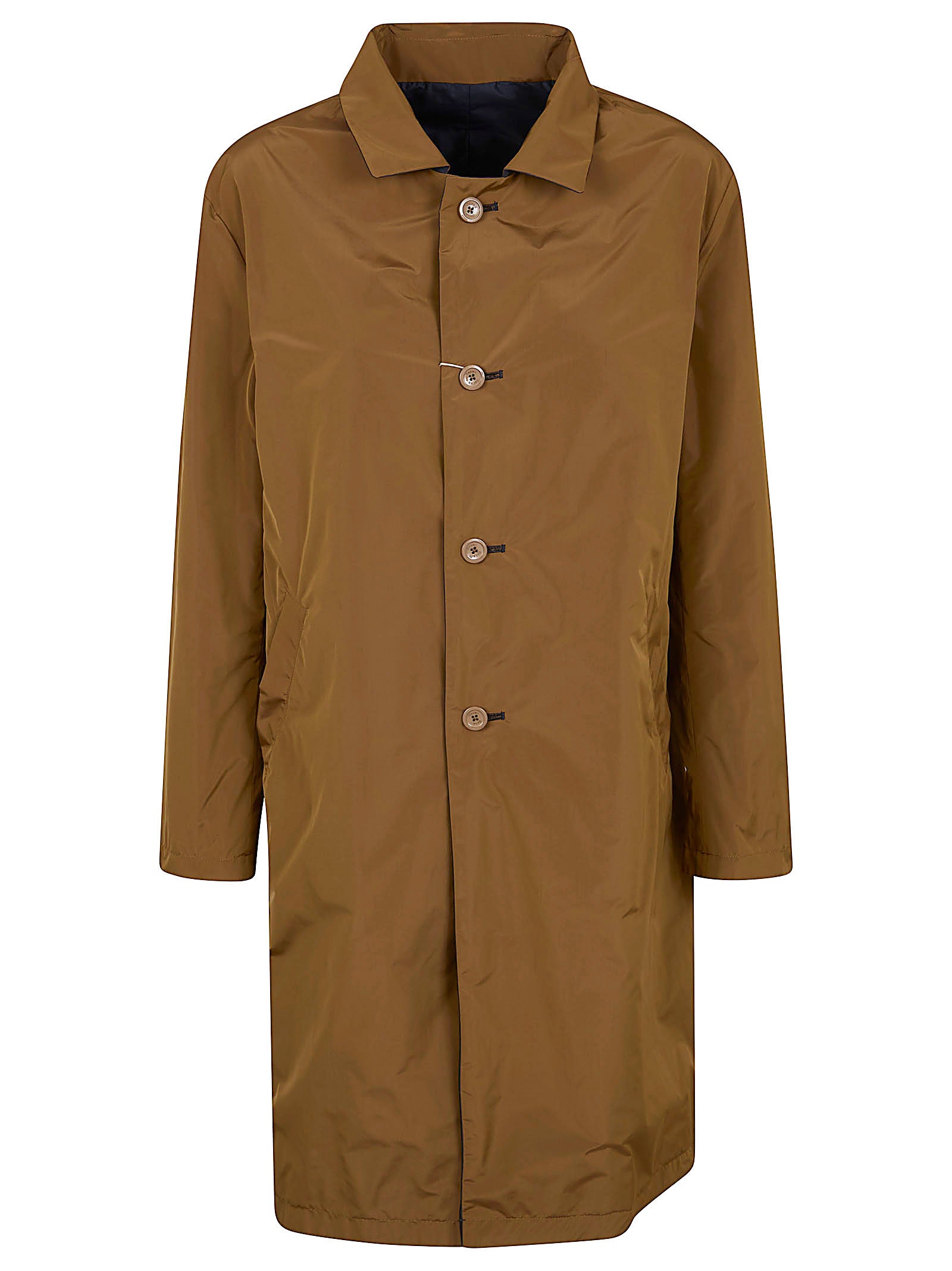Reversible Blue Polyester Jacket with Design