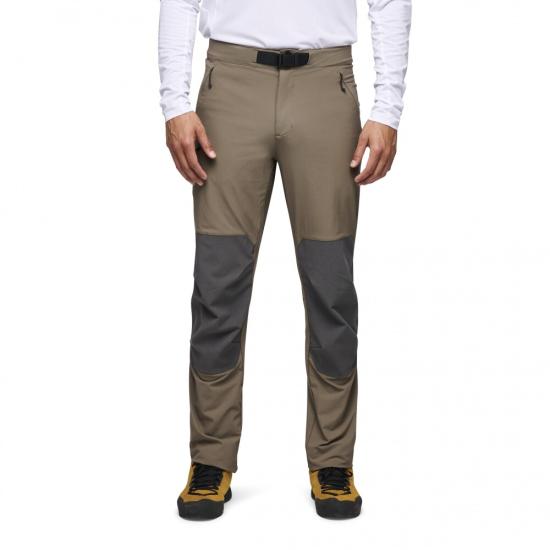 Two-Tone Straight Pants With Adjustable Waist And Reinforced Knees