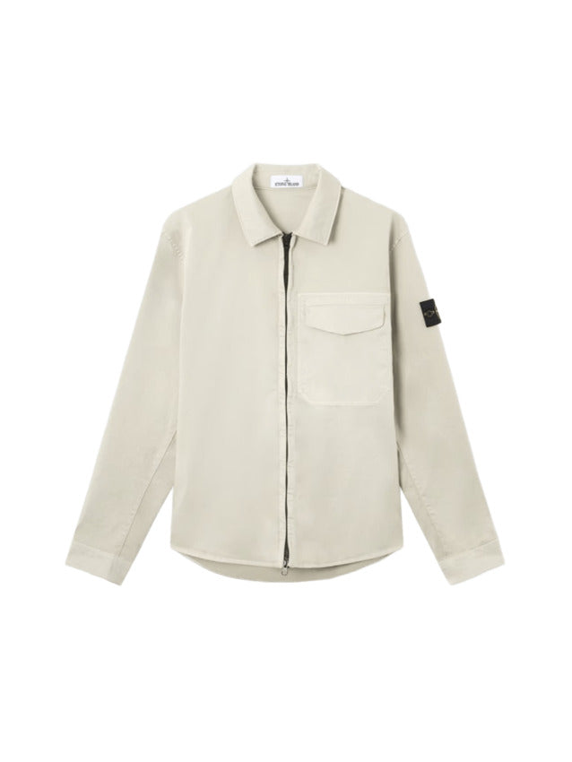 Cotton Satin Stretch Overshirt