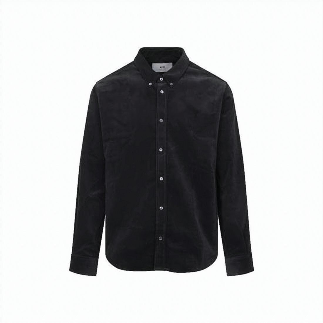 Long-Sleeve Corduroy Shirt with Classic Collar