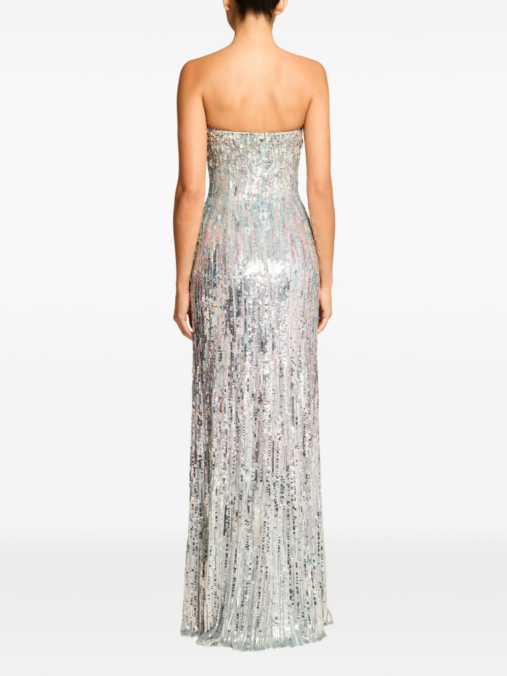Floor-Length Strapless Gown With All-Over Sequins