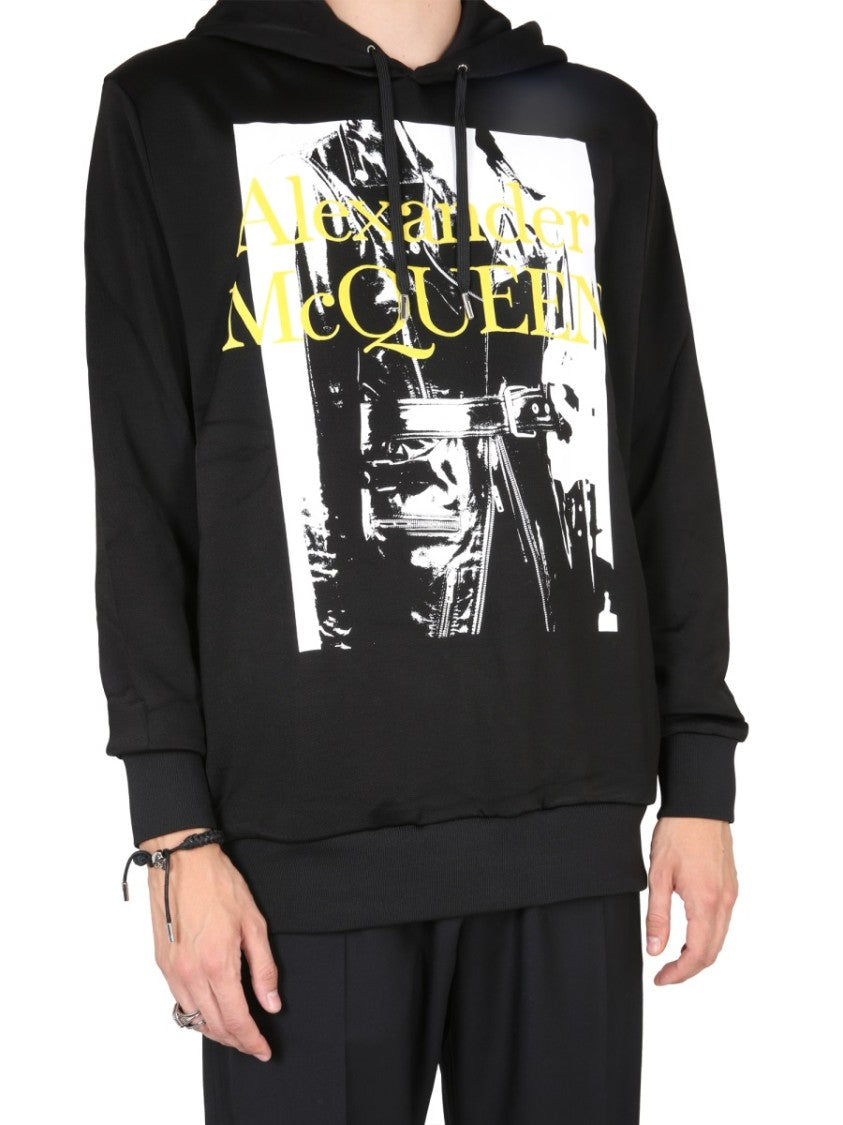 Atelier Print Sweatshirt With Drawstring Hood