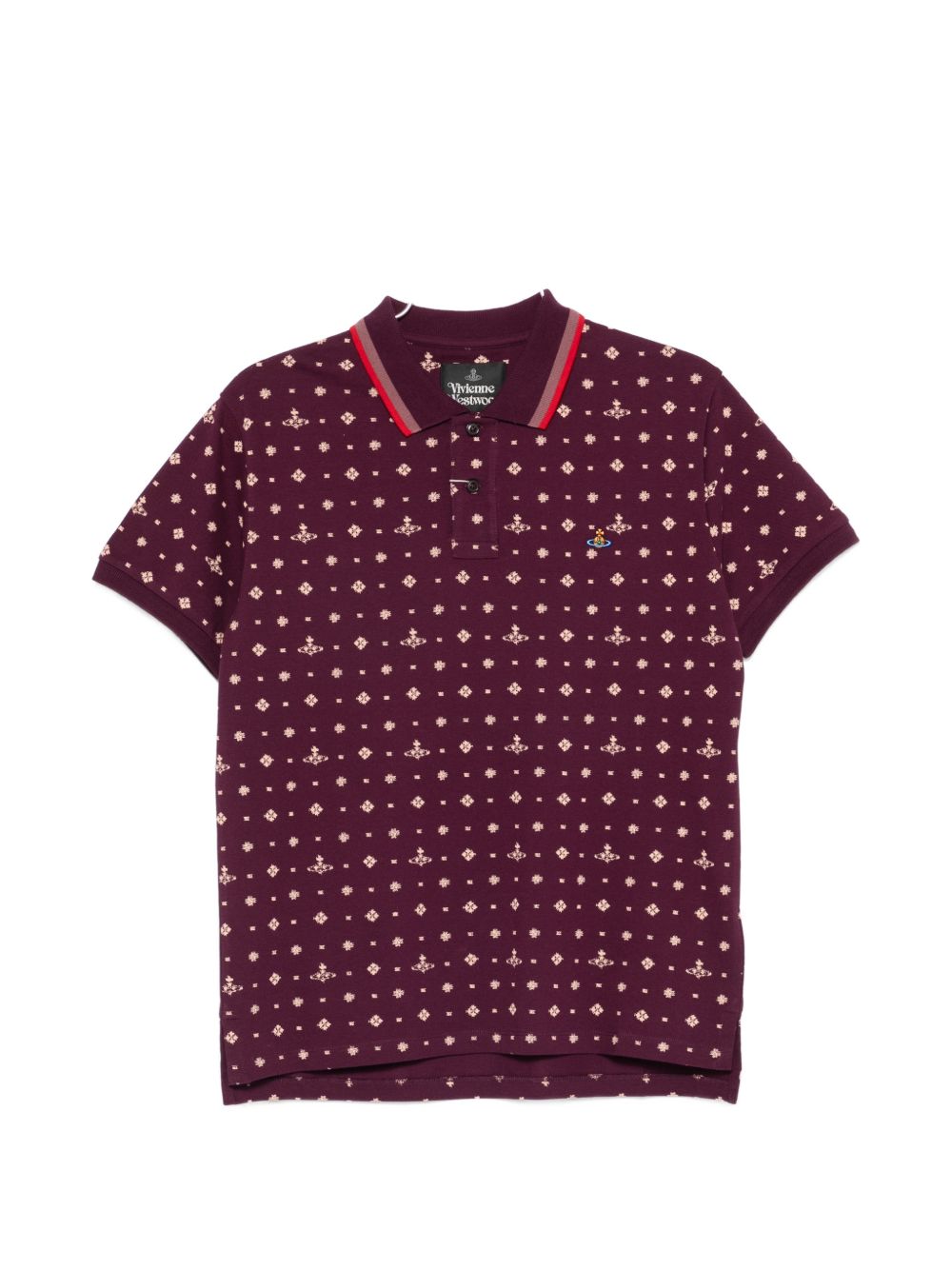 Deep Purple Polo Shirt With Contrasting Collar And Tailored Fit