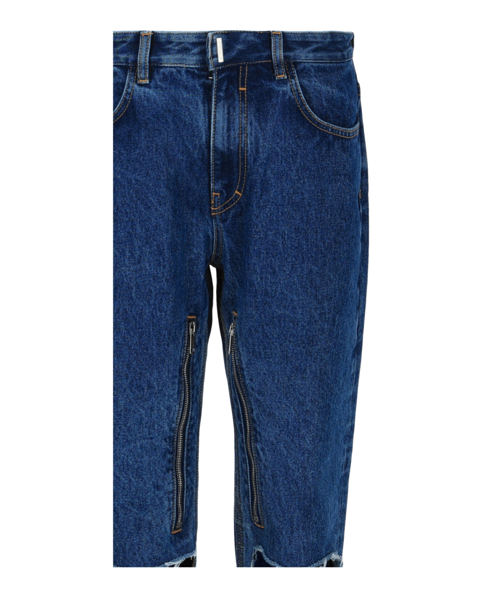 Distressed Straight Fit Jeans