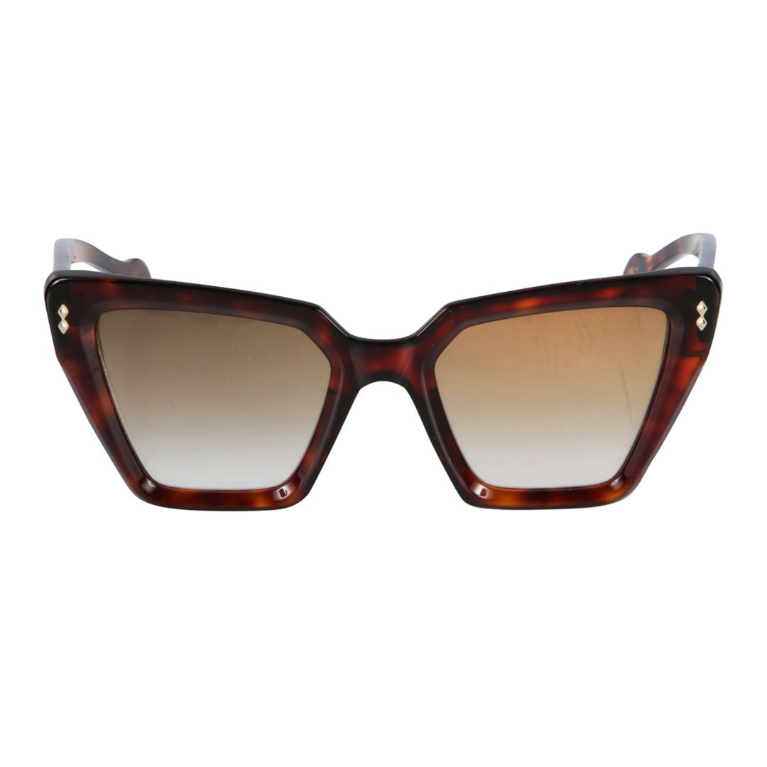 Vanessa Glamour Oversized Cat-Eye Sunglasses with Tortoiseshell Frame
