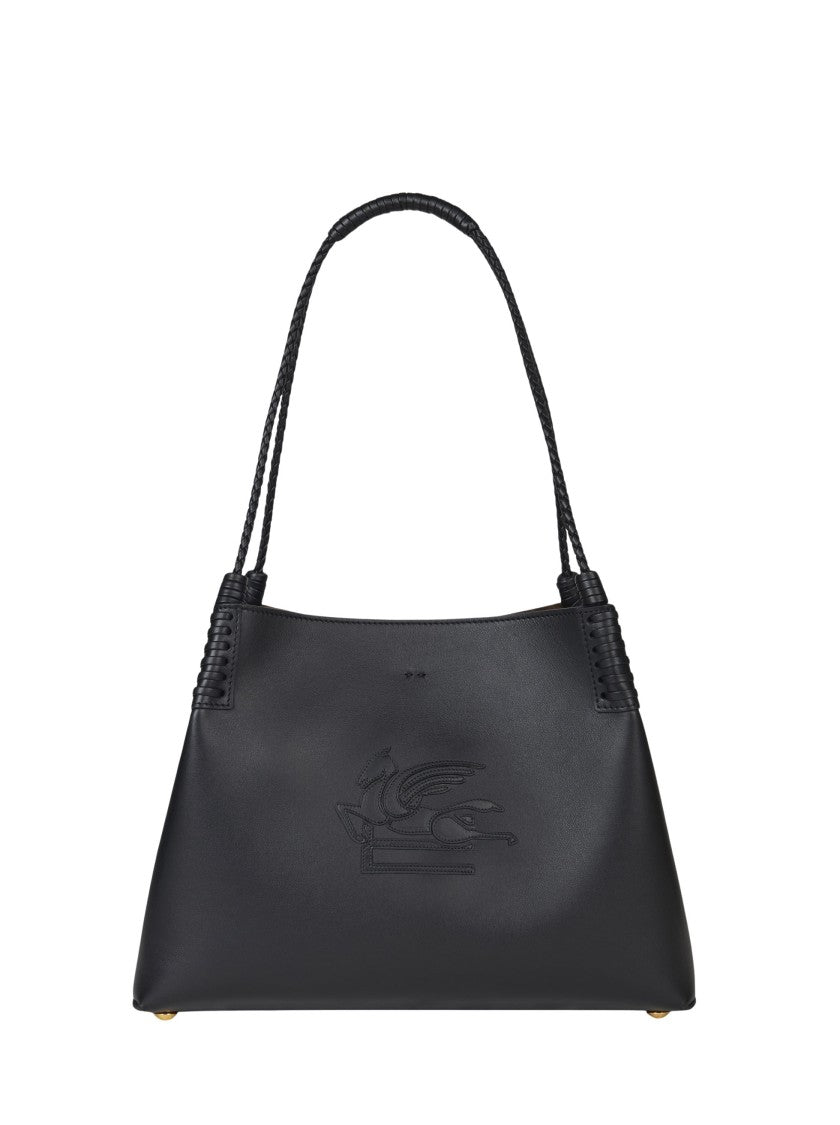 Black Leather Small Libra Tote