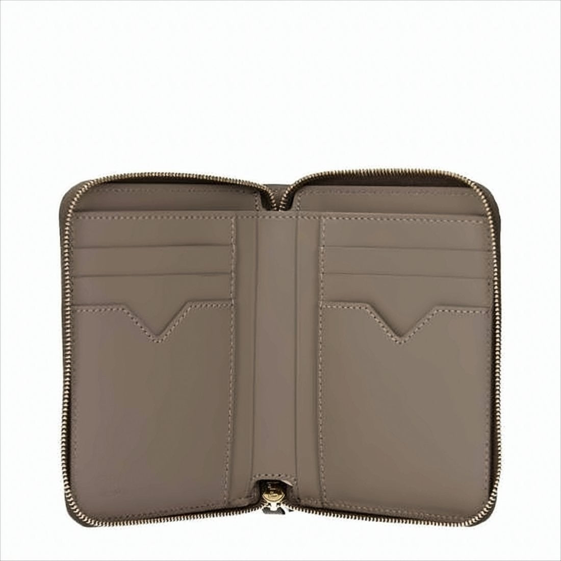 Compact Calf Leather Wallet With Zip-Around Closure
